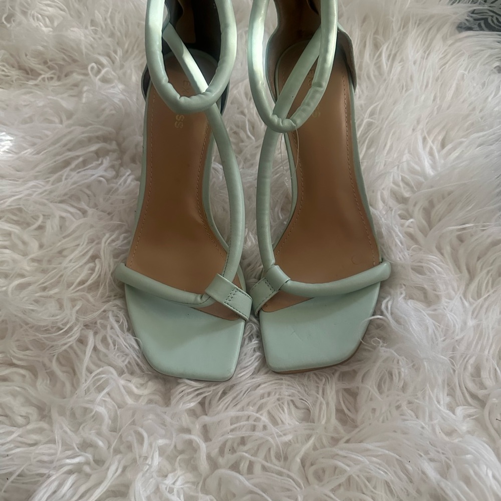 Express Light Green Strappy Heels